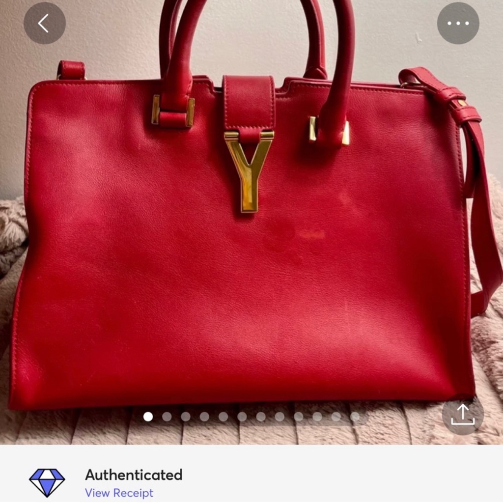 Red Ysl Small Cabas